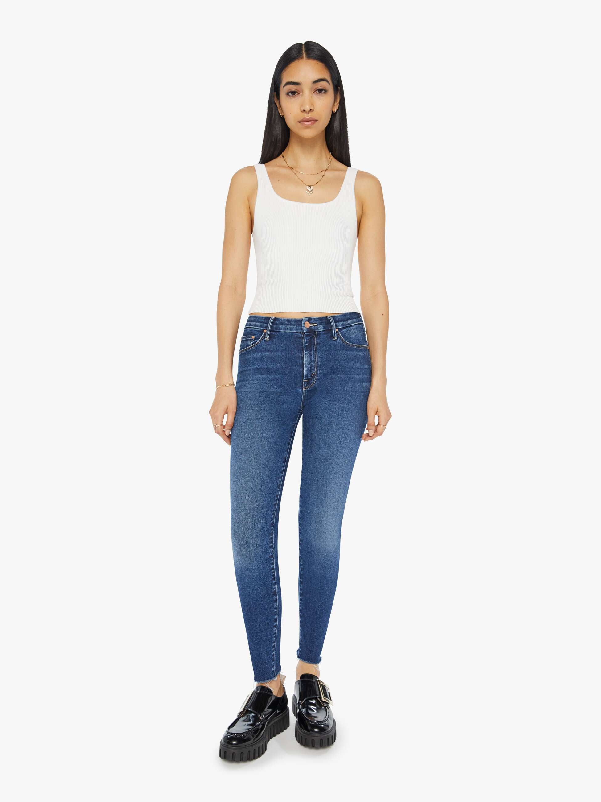 Mother Looker deals Ankle Fray Jeans