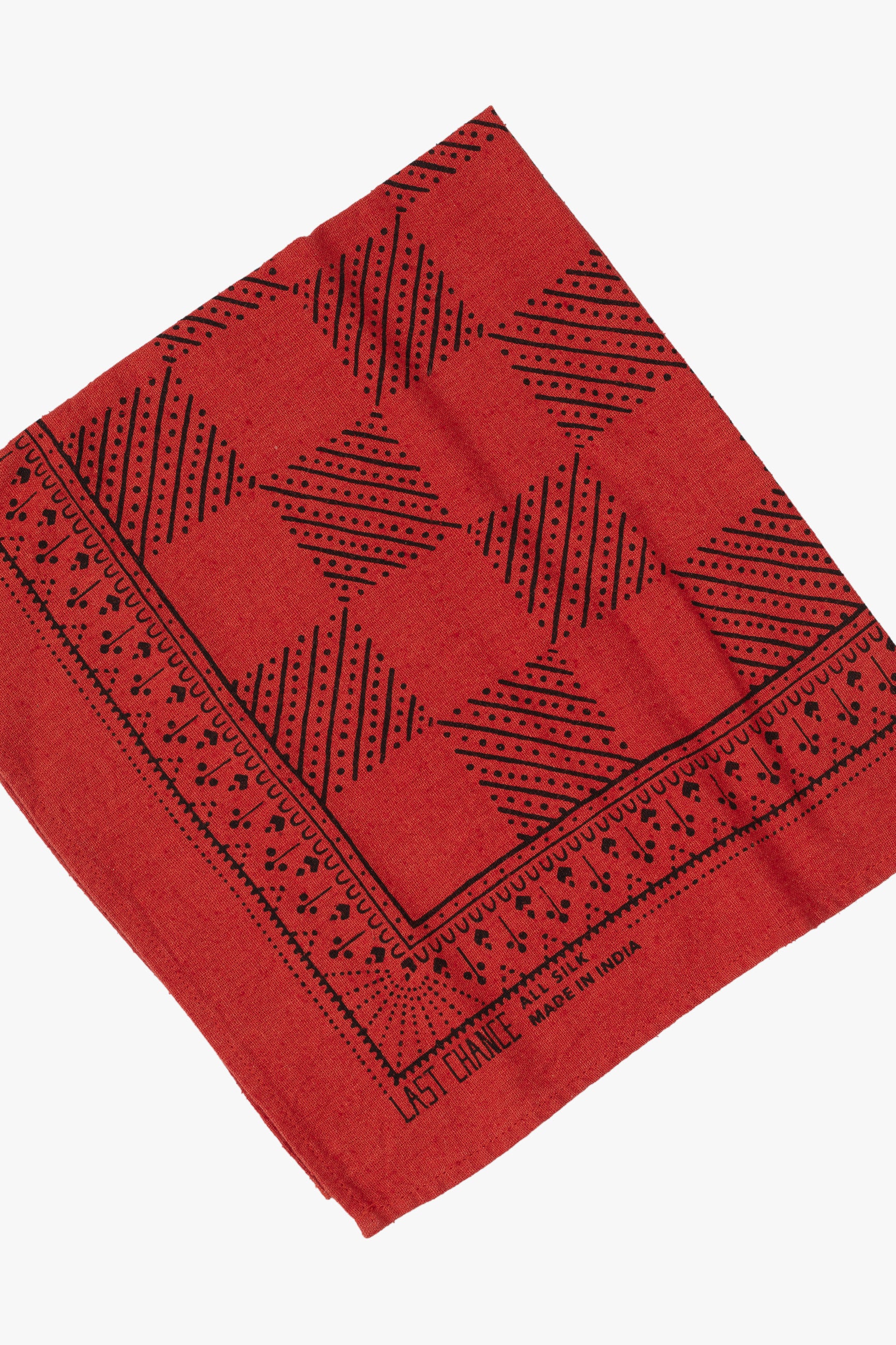 LAST CHANCE TEXTILES NATURAL DYE SILK BANDANA MADDER RED | MOTHER