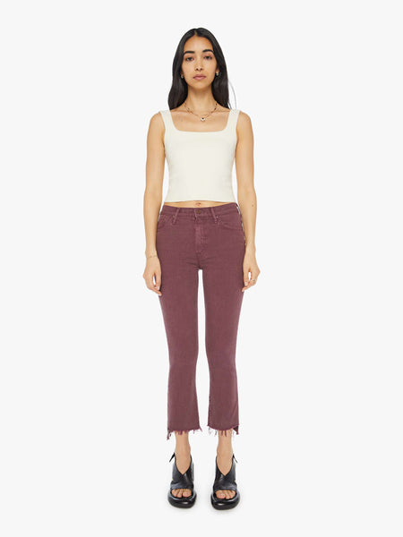 The Insider Crop Step Fray - Mauve Wine | MOTHER DENIM