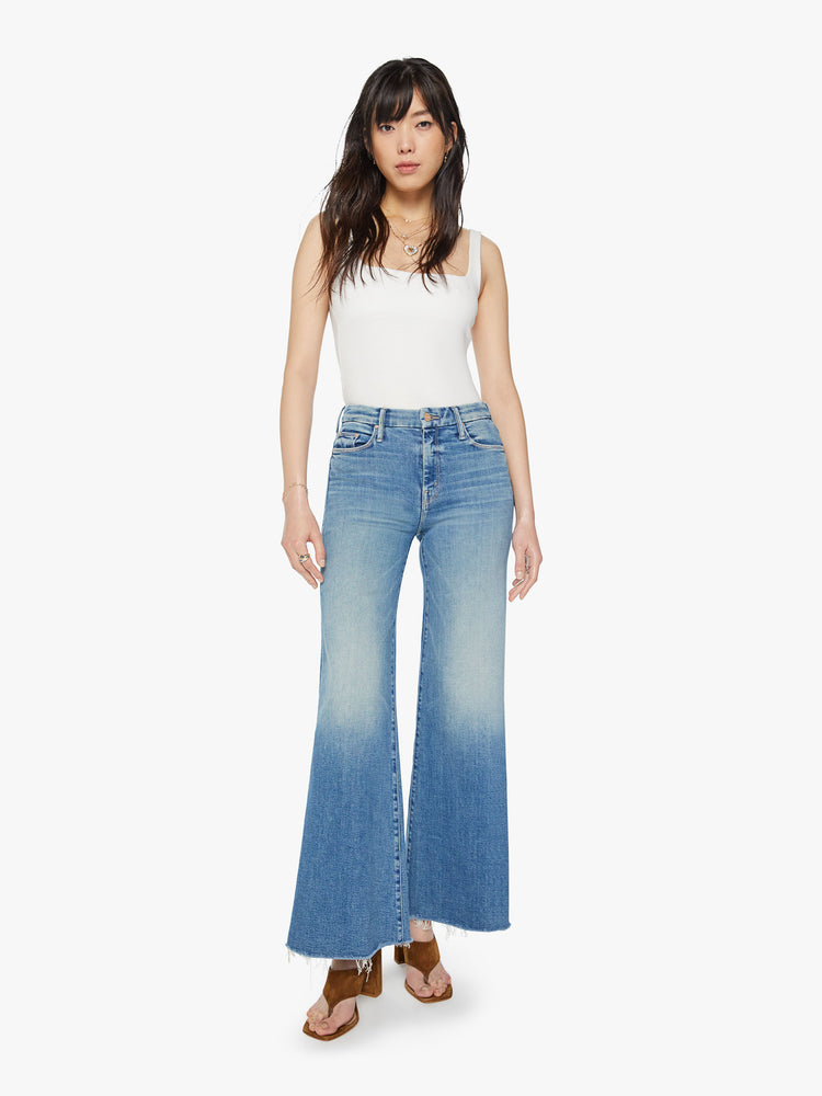 High-waisted wide leg jeans