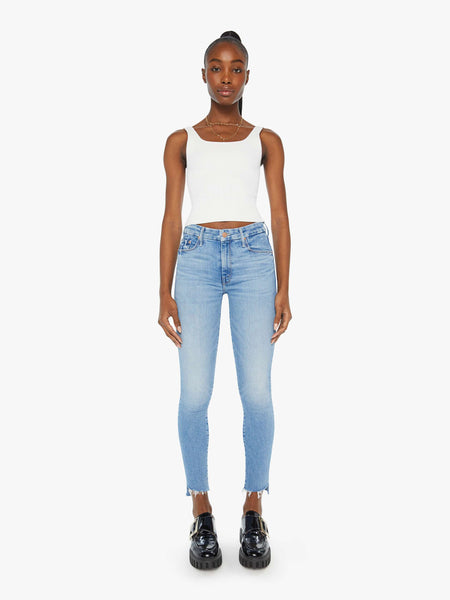 Mother deals denim crooked ankle tooth and nail white jeans