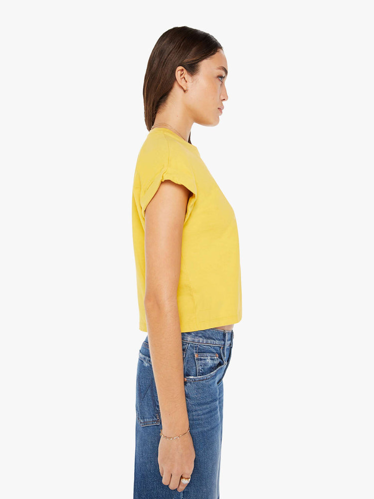 The Keep On Rolling Pocket Tee - Super Lemon