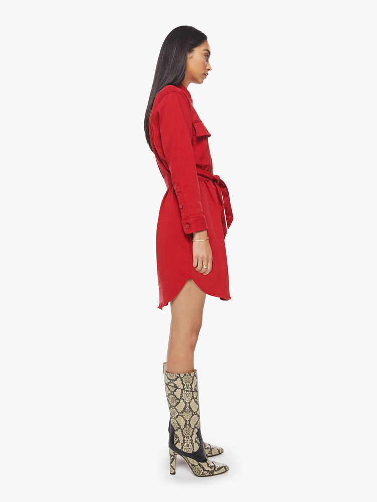 Natalie Martin Kate Dress Watercolor Vermillion in Red - Size X-Large (also in XS, S,M, L)