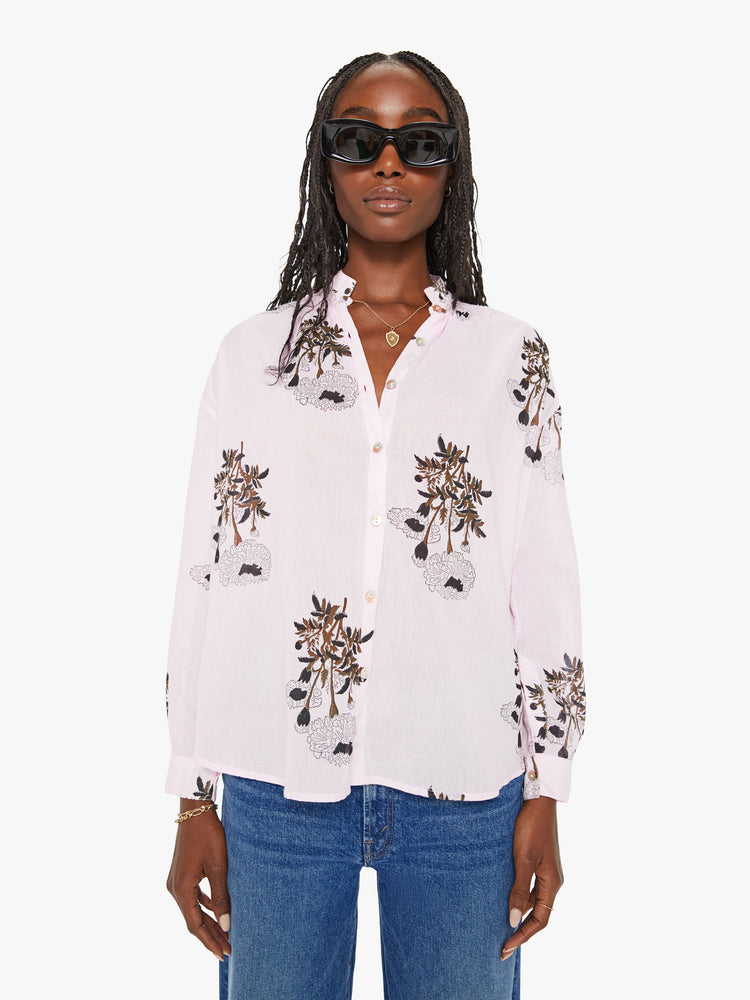 Alix Of Bohemia Kiki Bloom Shirt - Pink Anemone