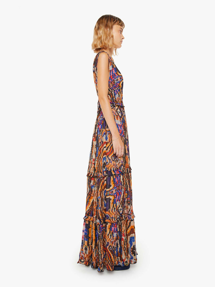 Maria Cher Natalie Long Dress - Tobacco Confetti