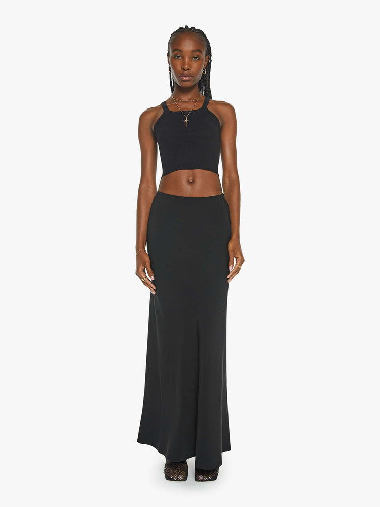 SPRWMN Bias Cut Maxi Skirt Black