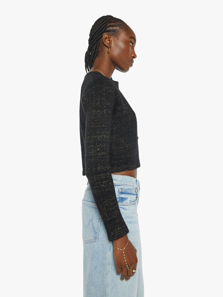 SPRWMN Shrunken Raglan Cardigan - Black Gold