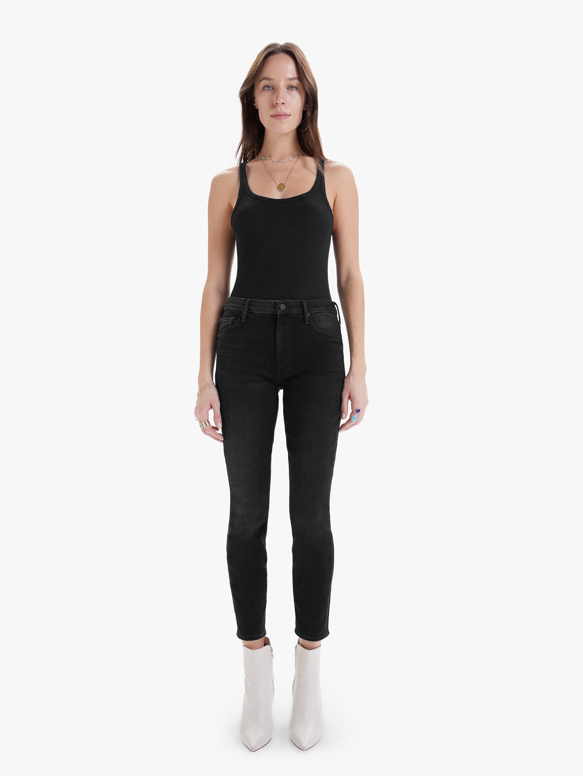 High Waisted Looker Ankle - Encounters At Night | MOTHER DENIM