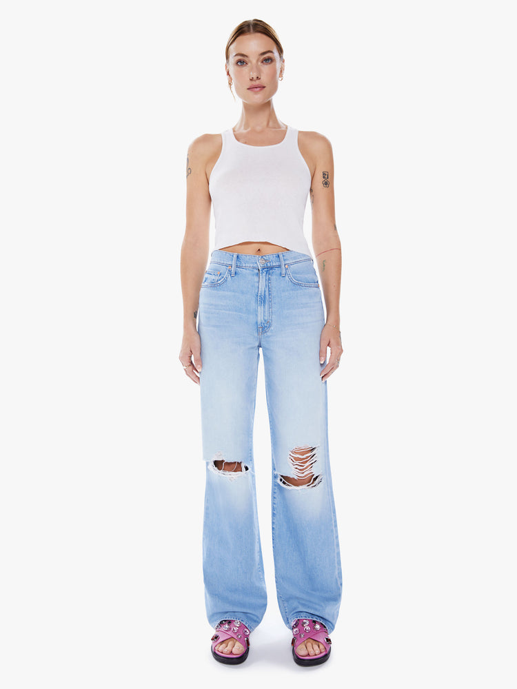 Blue Baggy Ripped Jeans – Dolls Kill, 56% OFF