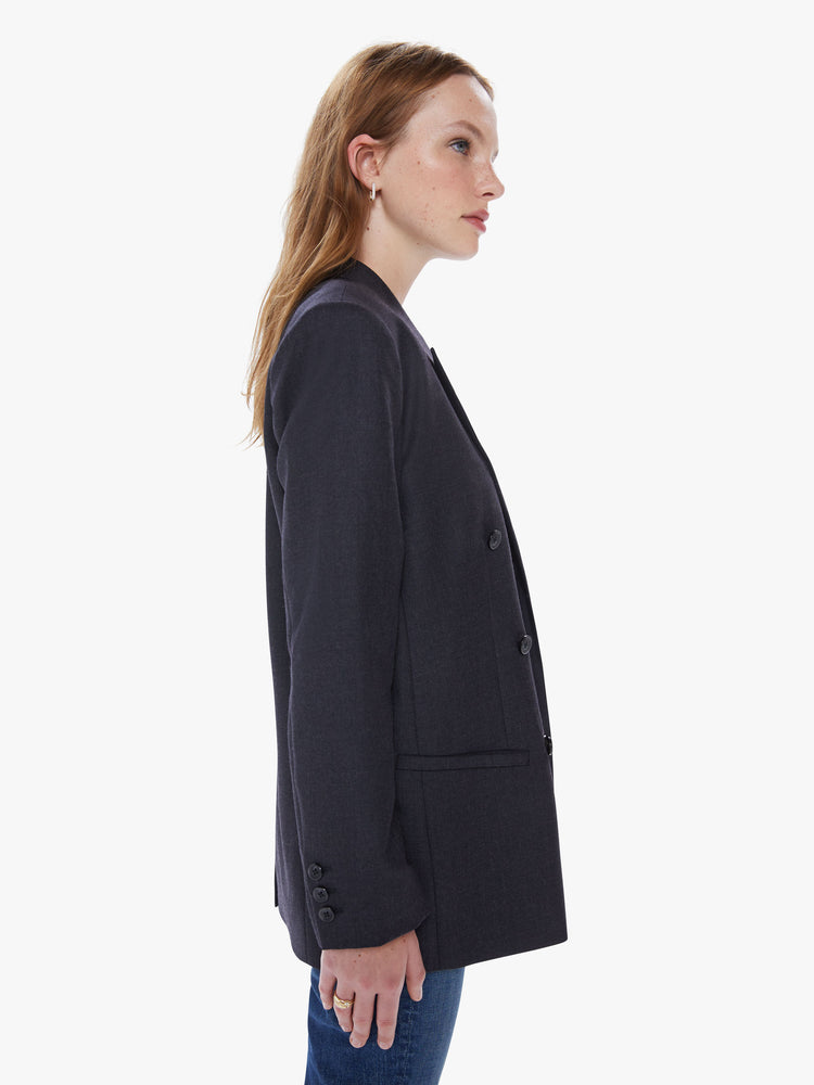 MARIA CHER GANDIA LEONOR BLAZER CHARCOAL | MOTHER DENIM