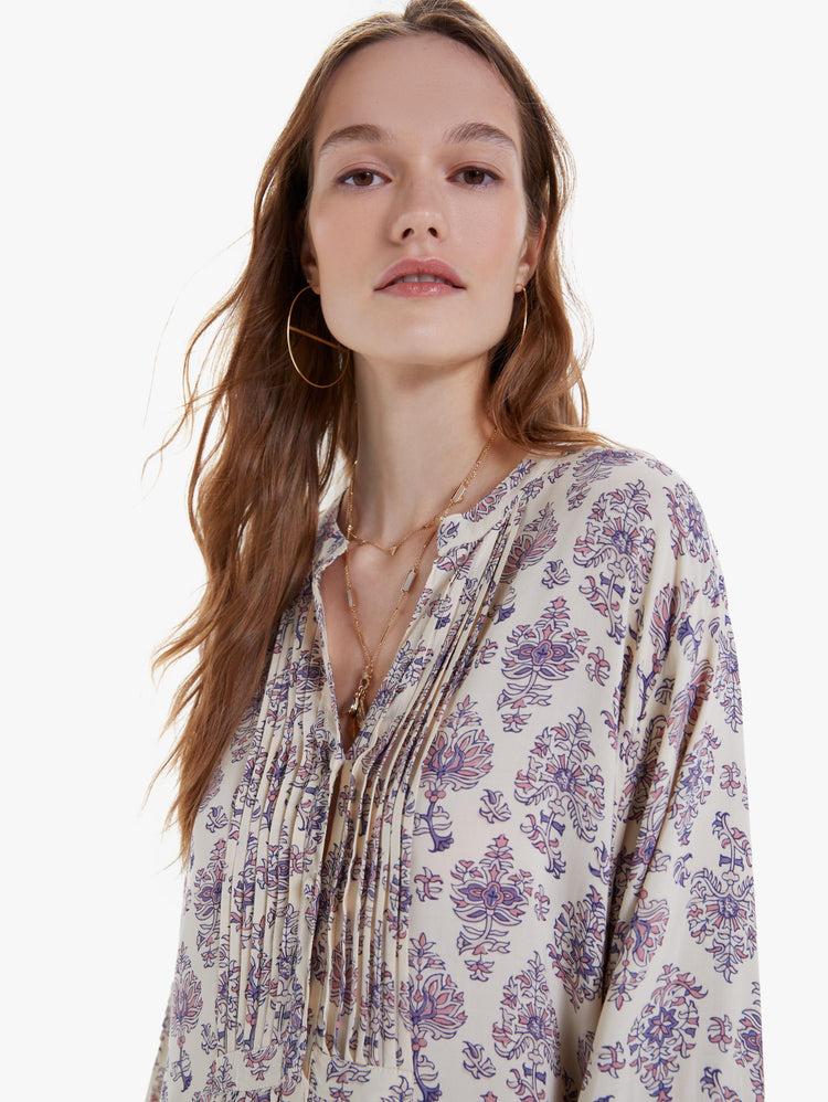 Natalie Martin Sammie Maxi - Cyprus Print Lilac | MOTHER DENIM