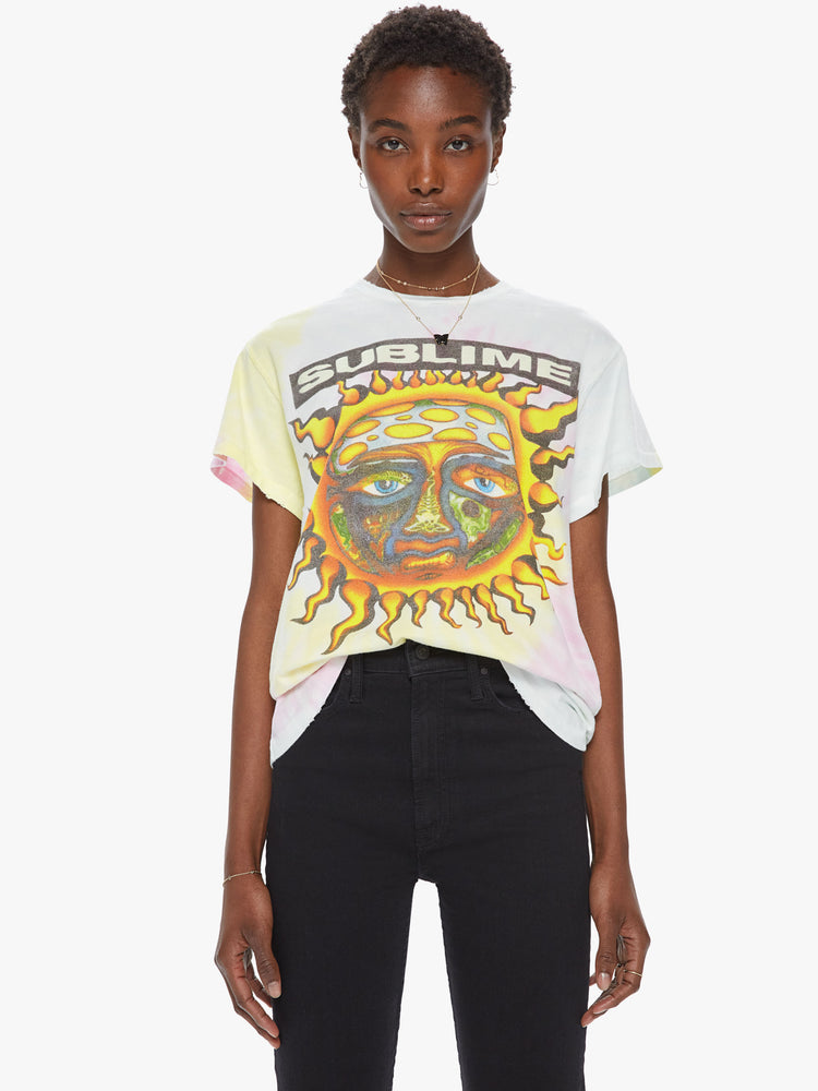 Sublime Band Tee Vintage Retro Distressed Crop Top, Short Sleeve